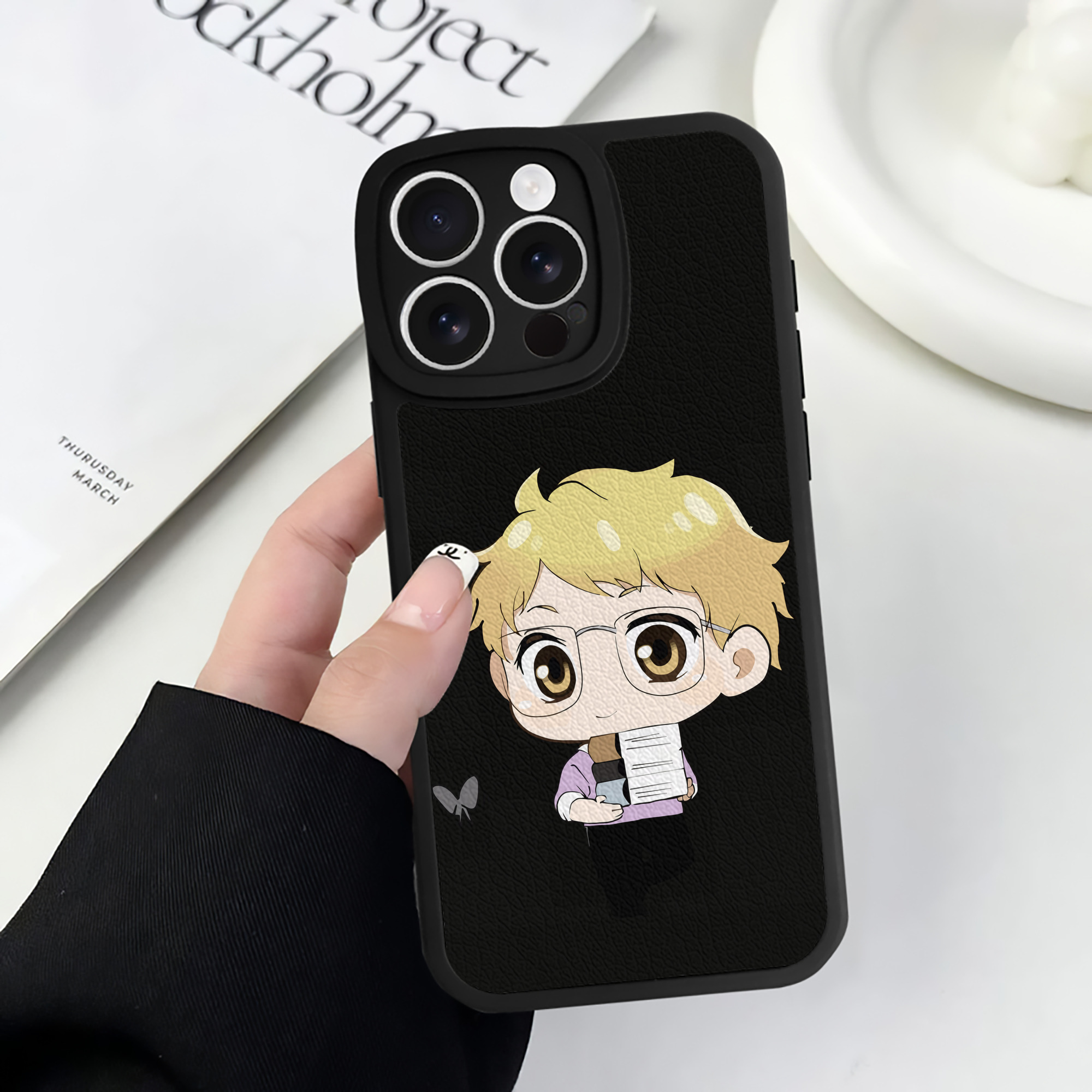 （画像用） ハイキュー!! Haikyu!! 【iPhone 16シリーズ対応】シリコンスマホケース（レザー調） 材質：シリコン